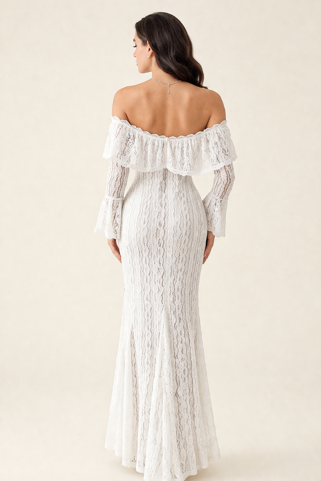 Celestine Lace Off-Shoulder Gown